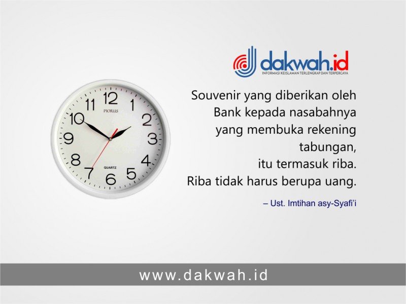 Souvenir dari Bank Konvensional Boleh Dimanfaatkan