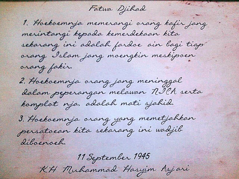jihad literasi fatwa jihad hasyim asyari-dakwah.id