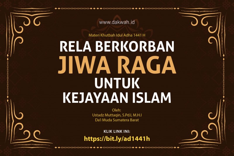 materi khutbah idul adha rela berkorban dakwah.id